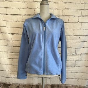Columbia size Medium zip up jacket baby blue fleece